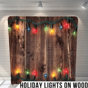 Holiday Lights on Wood